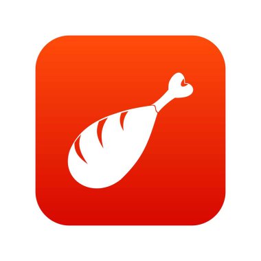 Kemik simgesi dijital kırmızı et