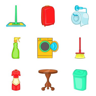 Homestead Icons set, karikatür tarzı