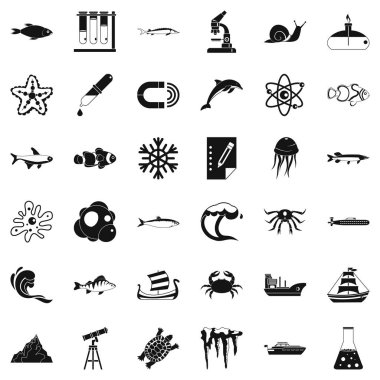 Duyguların Icons set, basit tarzı