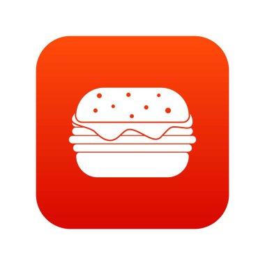 Hamburger simgesi dijital kırmızı