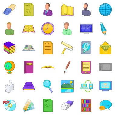 Presidyum Icons set, karikatür tarzı