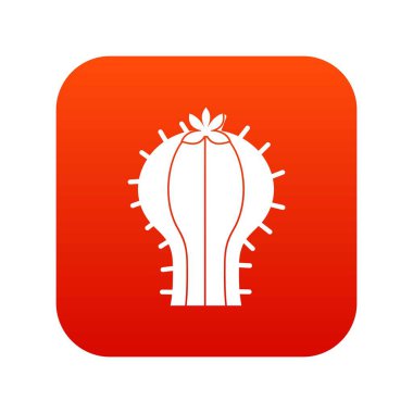 Kaktüs çiçek simgesi dijital kırmızı