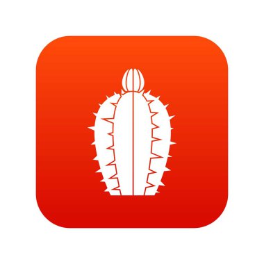 Çiçek açan kaktüs simgesi dijital kırmızı