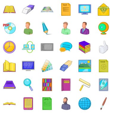 Mülkiyet Icons set, karikatür tarzı