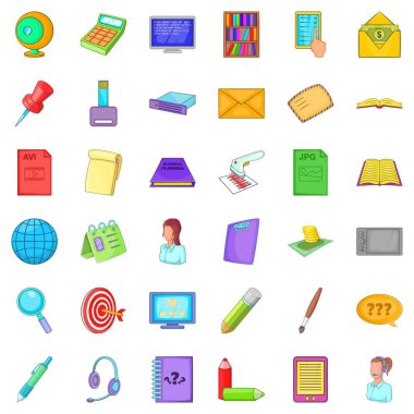 Sonrası simgeler kümesi, karikatür tarzı tutulan