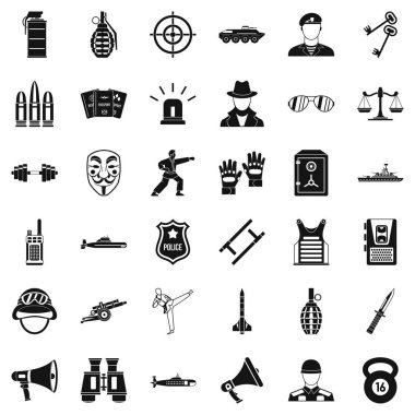 Memur Icons set, basit tarzı
