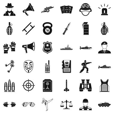 Jandarma Icons set, basit tarzı