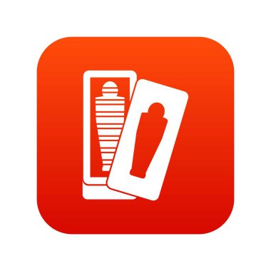 Mumya lahit simgesi dijital kırmızı