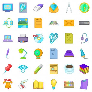 Kuruluş Yönetimi Icons set, karikatür tarzı