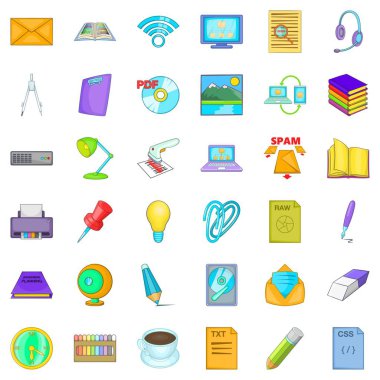 Kurumsal Icons set, karikatür tarzı