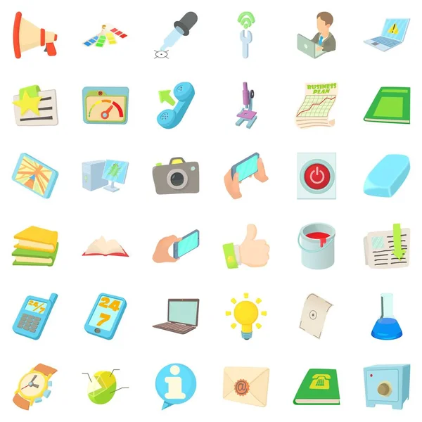 İş Denetim Icons set, karikatür tarzı