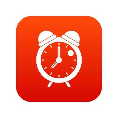 Çalar saat retro klasik tasarım simgesi dijital kırmızı