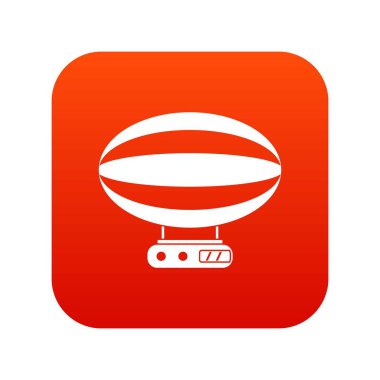 Hava ulaşım simgesi dijital kırmızı