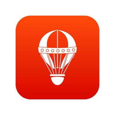 Vintage sıcak hava balonu simgesini dijital kırmızı