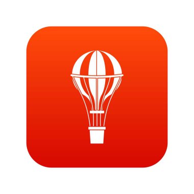 Hava Balon yolculuk simgenin dijital kırmızı