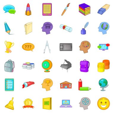 Hızlı erişim Icons set, karikatür tarzı