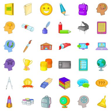 Etkileşimli erişim Icons set, karikatür tarzı