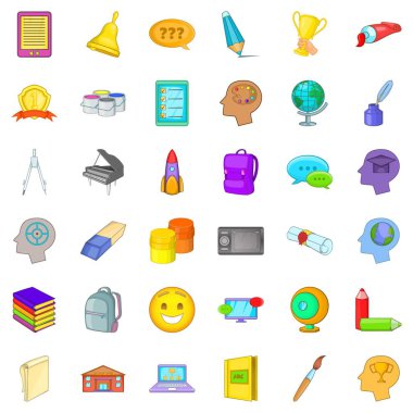 Online bilgi Icons set, karikatür tarzı
