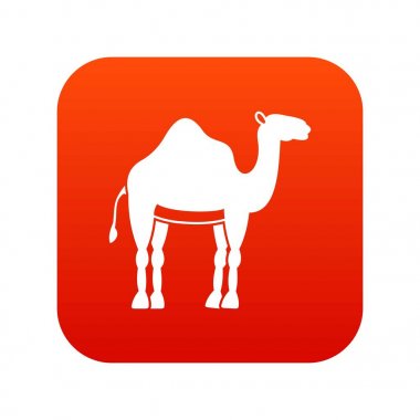 Deve simgesi dijital kırmızı