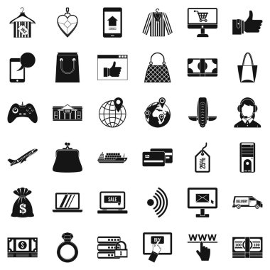 Inet satın simgeler kümesi, basit tarzı