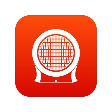 Elektrikli ısıtıcı simgesi dijital kırmızı