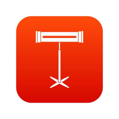 Elektrikli ısıtıcı simgesi dijital kırmızı