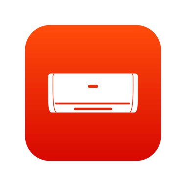 İç ünite Klima simgesi dijital kırmızı