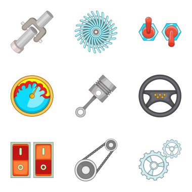 Bakım destek Icons set, karikatür tarzı