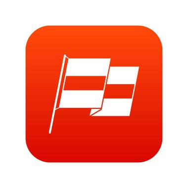 Mısır bayrak simgesi dijital kırmızı