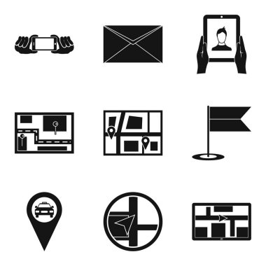 Elektrik bağlantısı Icons set, basit tarzı