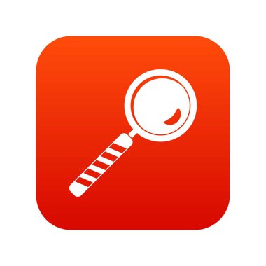 Büyüteç simgesini dijital kırmızı