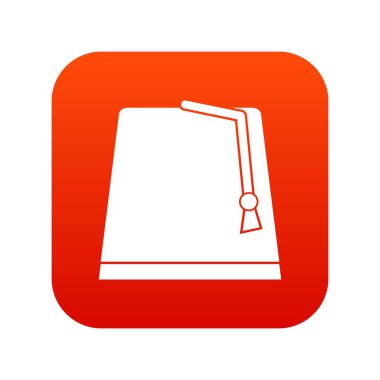 Türk fez simgesi dijital kırmızı