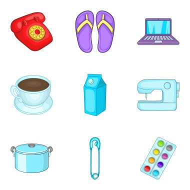 İşleri Icons set, karikatür tarzı