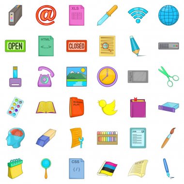 Bağlantı Icons set, karikatür tarzı