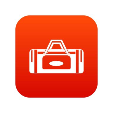 Yol çanta simgesi dijital kırmızı