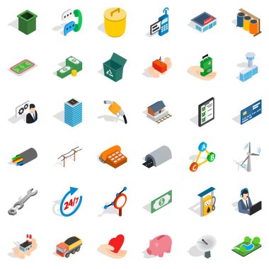 Ortaklık çalışma simgeler kümesi, izometrik stili