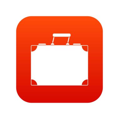 Seyahat çantası simgesini dijital kırmızı