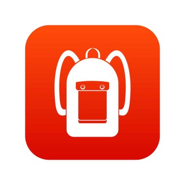 Sırt çantası simgesini dijital kırmızı