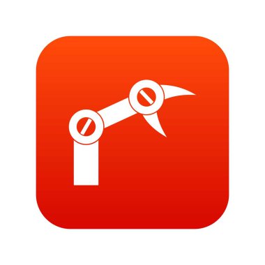 Sanayi robot simgesi dijital kırmızı