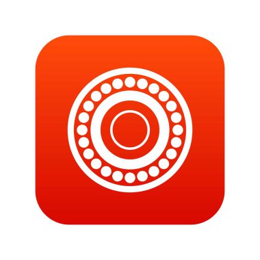 Rulman simgesi dijital kırmızı