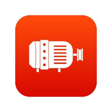 Elektrik motoru simgesini dijital kırmızı