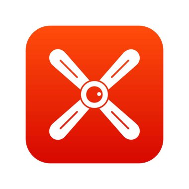 Pervane simgesi dijital kırmızı