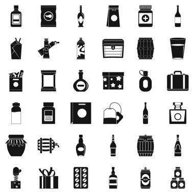 Kabuk Icons set, basit tarzı