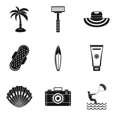 Profesyonel hijyen Icons set, basit tarzı