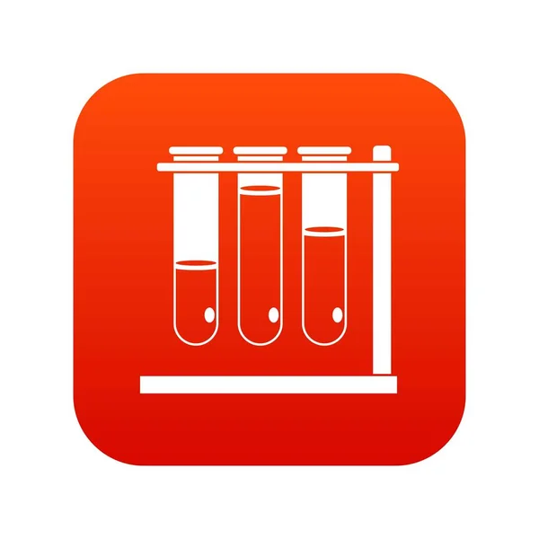 Trois béchers icône numérique rouge — Image vectorielle