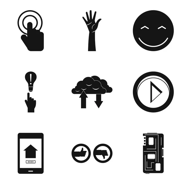 Conjunto de iconos Touchpad, estilo simple — Archivo Imágenes Vectoriales