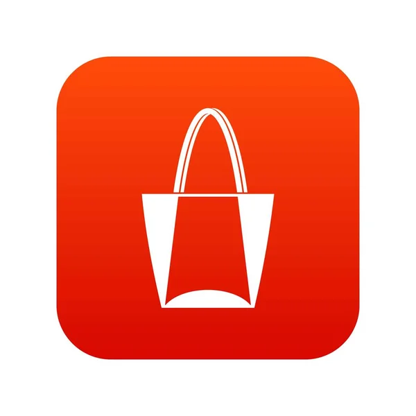 Grote zak pictogram digitale rood — Stockvector