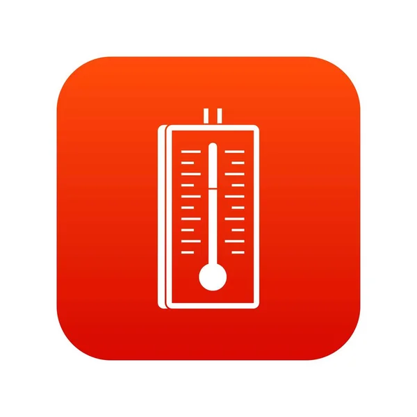 Thermometer icon digital red — Stock Vector