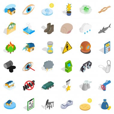 Ağrı Icons set, izometrik stili