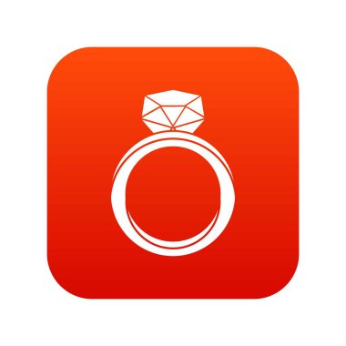 Alyans simgesi dijital kırmızı